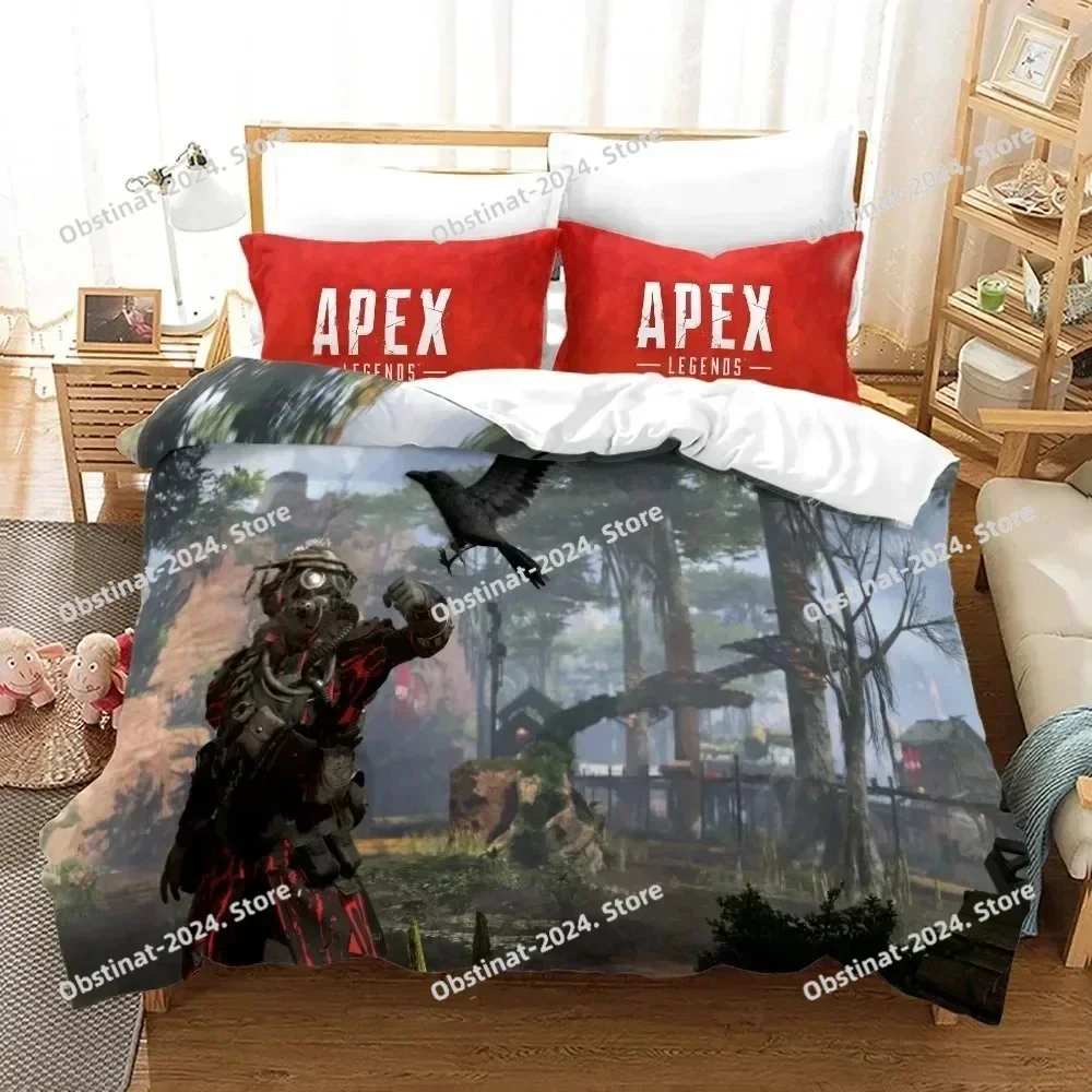 3D Print APEX Legends Bedding Set Printed single Comforter Quilt Bed Cover Duvet Cover Pillow Case 3 Pieces For Kids Adult Size