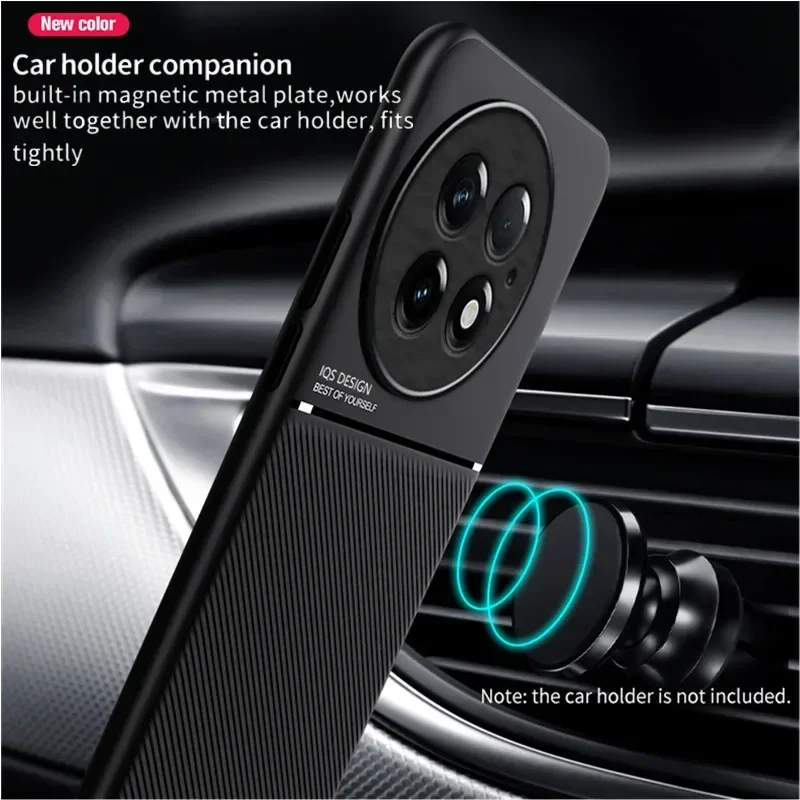 Case For OnePlus 13 One Plus 13R Cover Car Built-in Magnetic Suction Holder Case For OnePlus 13