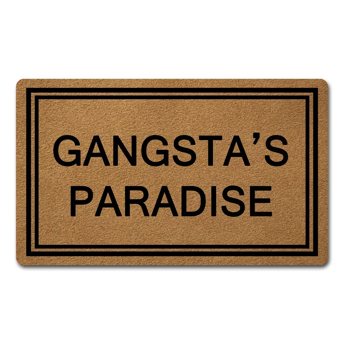 Gangsta's Paradise Doormat Rubber Outdoor Porch Patio Floor Christmas Decoration, Holiday Rug, Home Decor, Bath Door Mat, 2024