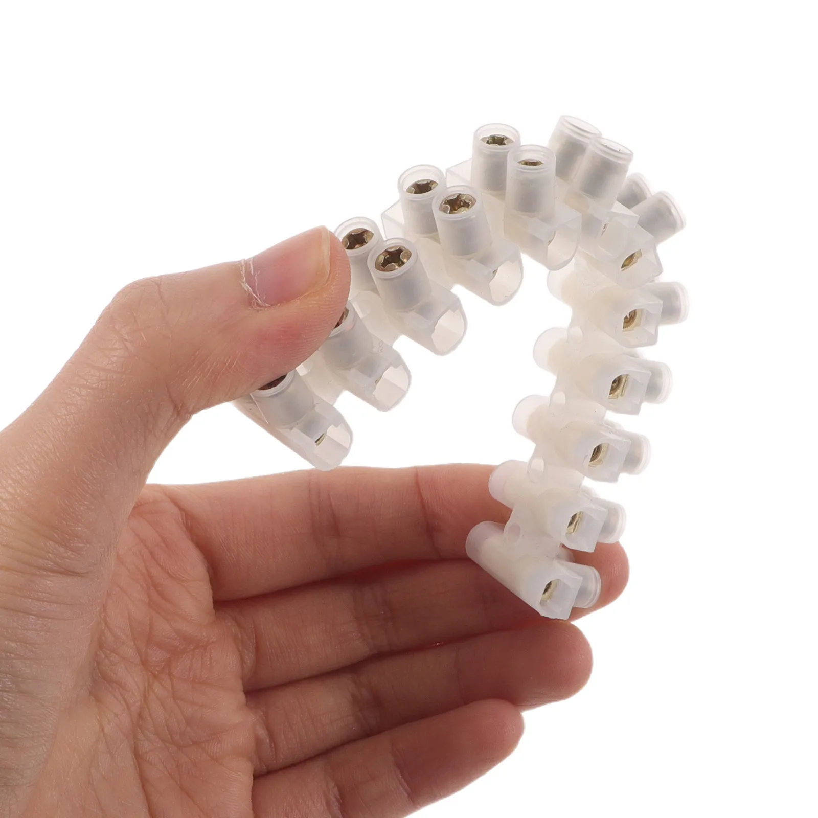 20 Pcs Electrical Connectors Barrier Terminal Strip Dual Row Screw Terminals 12-position Block
