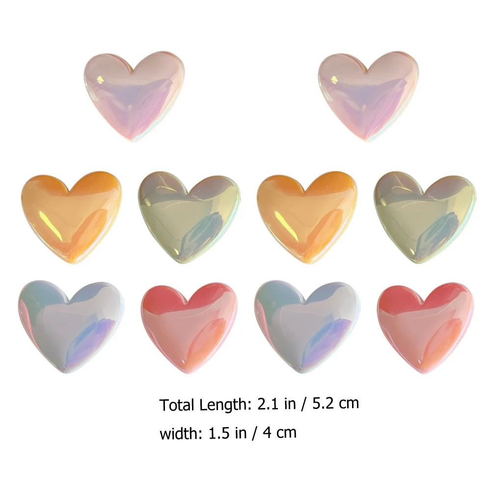 10 قطعة دبابيس الشعر على شكل قلب مقاطع الشعر للفتيات المشابك الانفجارات تحديد إكسسوارات الشعر غطاء الرأس الزخرفية للسفر الحفلات