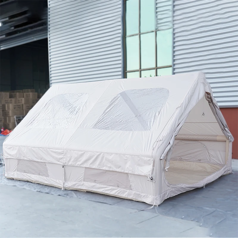 خيمة خفيفة الوزن محمولة أكسفورد خيمة هوائية مقاومة للماء للتخييم والسفر خيمة تخييم قابلة للنفخ في الهواء الطلق