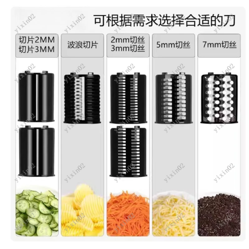 Electric Vegetable Cutter Large Caliber Multifunctional Roller Slicer Potato Radish Shredder Slicing Machine for Kitchen