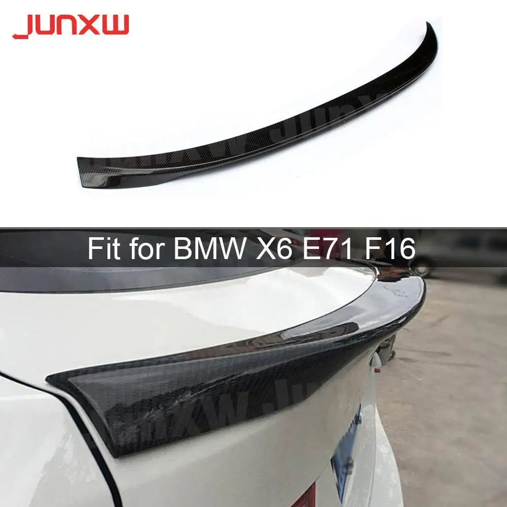 

For X6 Carbon Fiber Rear Spoiler Boot Wings For BMW X6 E71 F16 2008-2018 MP Style Auto Car accessories