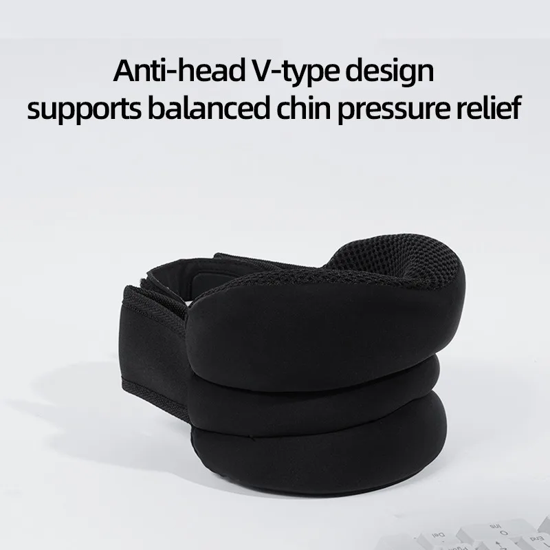 Sponge Soft Neck Massager Ergonomic Flexible Adjustable Heating V-type Neck Massage Instrument Bionic Stable Massage Device