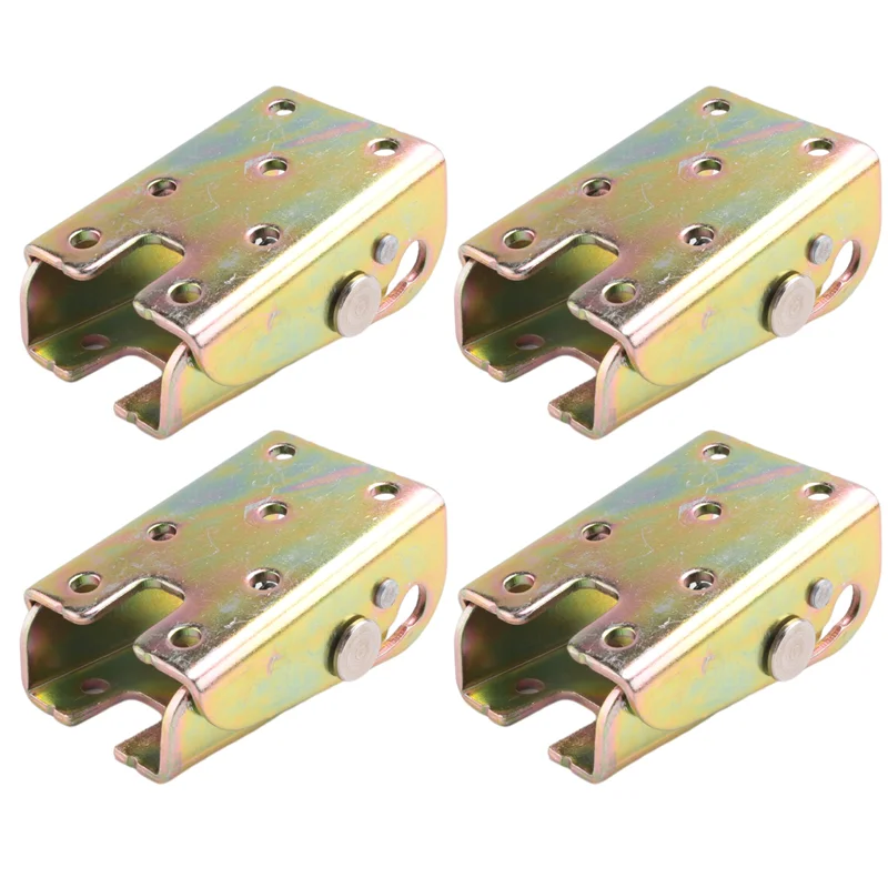 A64Z 4Pcs Klapptisch Beine Bett Unterstützung Klammern Faltbare Möbel Bein Füße Schloss 2,4 Zoll Höhe Mit Federn