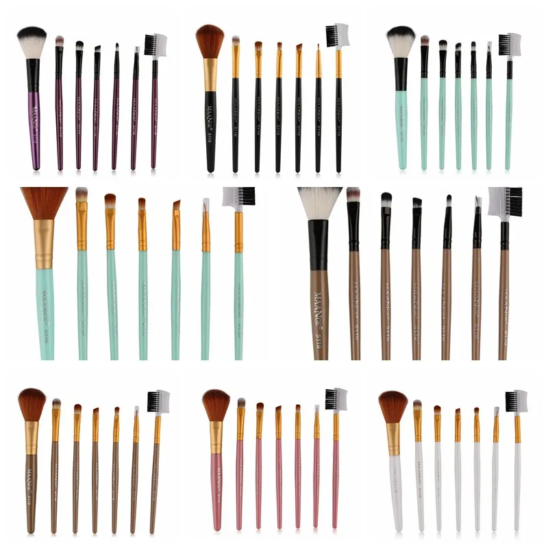 7Pcs/Set Makeup Brushes Powder Foundation Eyeshadow Eyeliner Lip Professional Superior Soft Cosmetic Brush