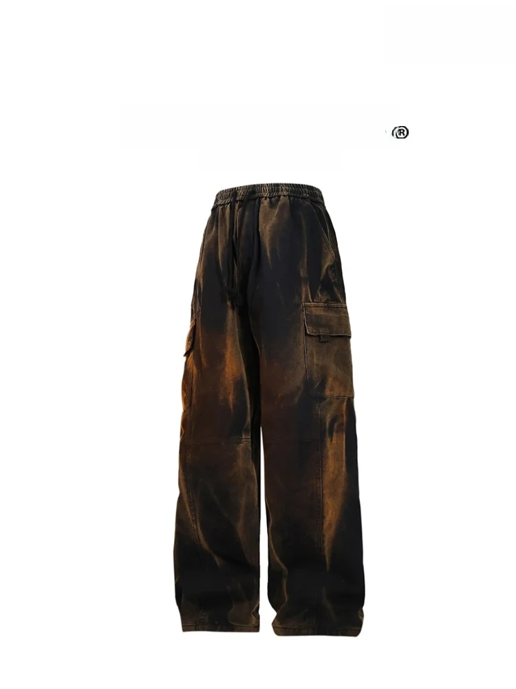 

KITH Men's Spring Summer Camouflage Casual Pants Waed Loose Fit American Workwear Trousers Youth Faion Wear Resistant