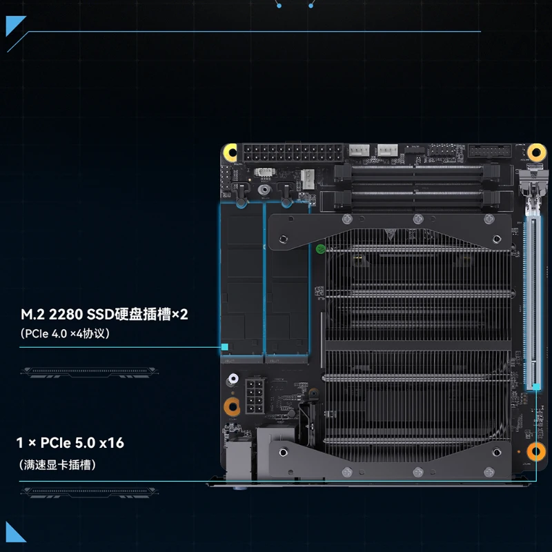 Conjunto de cpu da placa principal MINISFORUM BD795i SE R9-7945HX itx