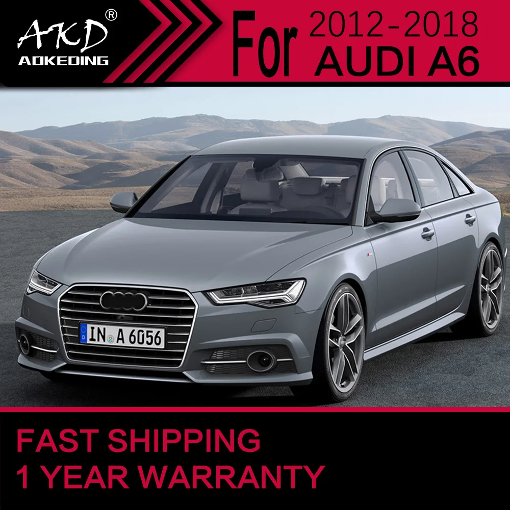

Автомобильные фары для Audi A6 A6L светодиодный, фары 2012-2018 C7, передняя фара Drl, объектив проектора, автомобильные аксессуары