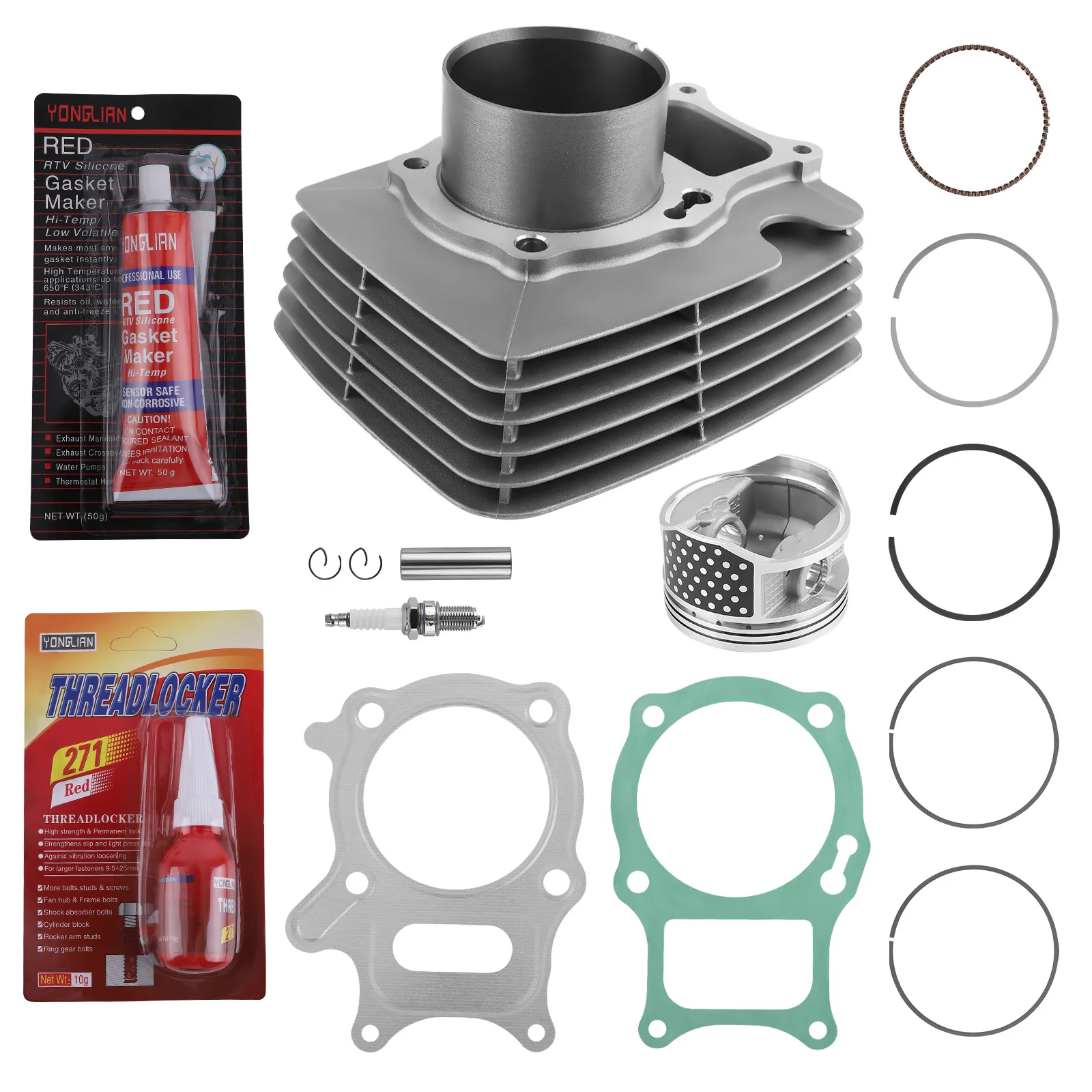

Cylinder Piston Top End Rebuild Set 72mm For Honda TRX250EX 250X Recon 250
