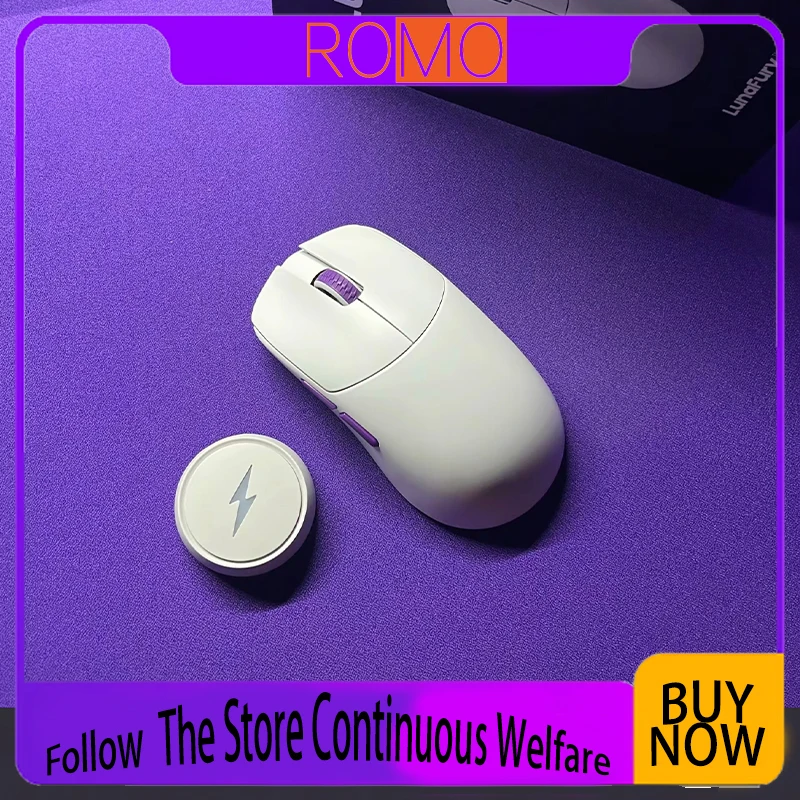 

Беспроводная игровая мышь Lunafury Luna33 2,4 г, беспроводная игровая мышь Paw3950pro, 40 г, легкая игровая мышь 8 кГц, аксессуары для ноутбуков