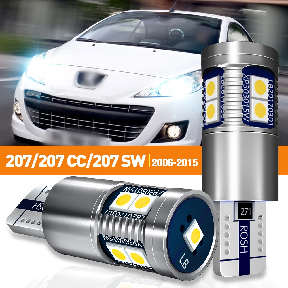 2 шт. светодиодный габаритный фонарь для Peugeot 207 CC SW 2006-2015 2007 2008 2009 2010 2011 2012 2013 2014 аксессуары лампа Canbus