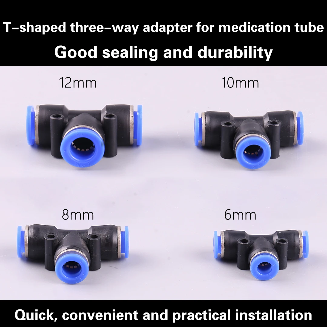 CZ 6 8 10 12mm Tee Quick Installation Of Transfer Joints For Agricultural Plant Protection UAV T-type Tube Three-way Connection