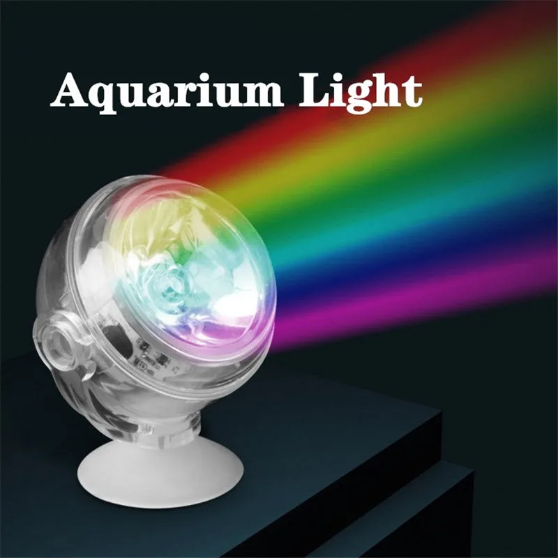 LED Spotlight Submersible Light Aquarium Fish Tank Waterproof Light Wireless Control Underwater Stage Light Aquarium Decor