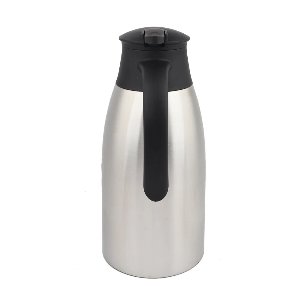 2L Thermos, Household Insulation Pot, Coffee Pot, Stainless Steel Vacuum Insulation Pot Home European Dust Proof Thermos Bottle