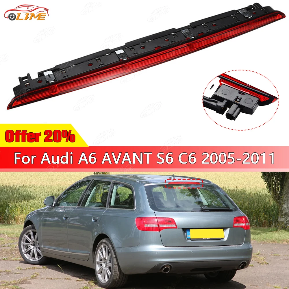 

For Audi A6 AVANT S6 C6 2005-2011 Car Red LED Brake Light High Additional Third 3rd Brake Light High Mounted Stop Lamp 4F9945097