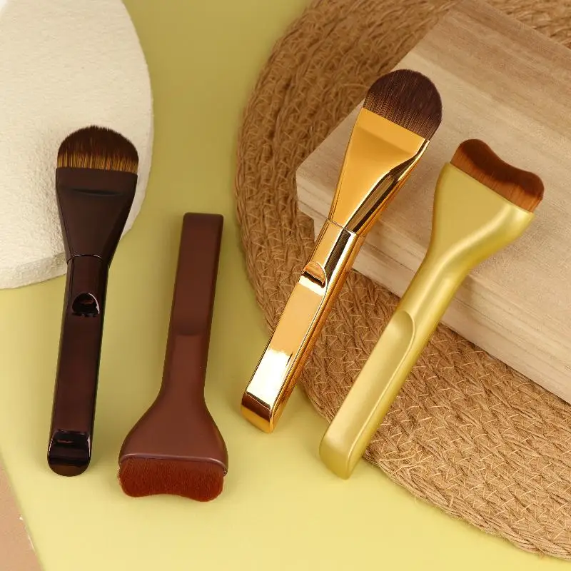 Juego de brochas de maquillaje para base, cepillo para máscara superior ultrafino para crema líquida, herramienta de belleza para mezclar cosméticos, regalo Premium, 1/2 Uds.