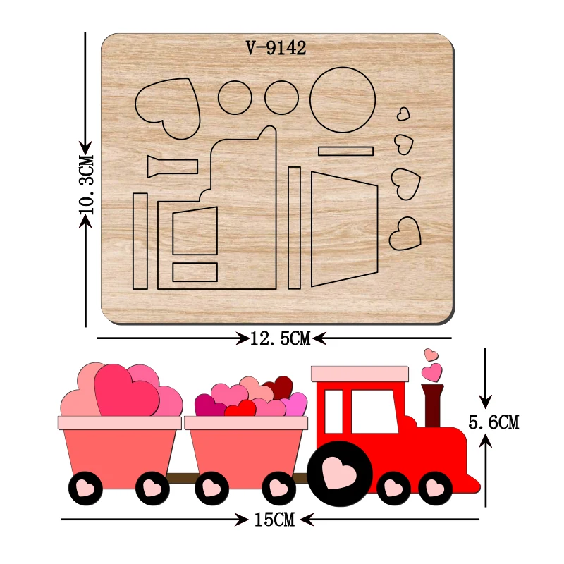 New train Wooden Dies Cutting Dies Scrapbooking /Multiple Sizes /V-9142