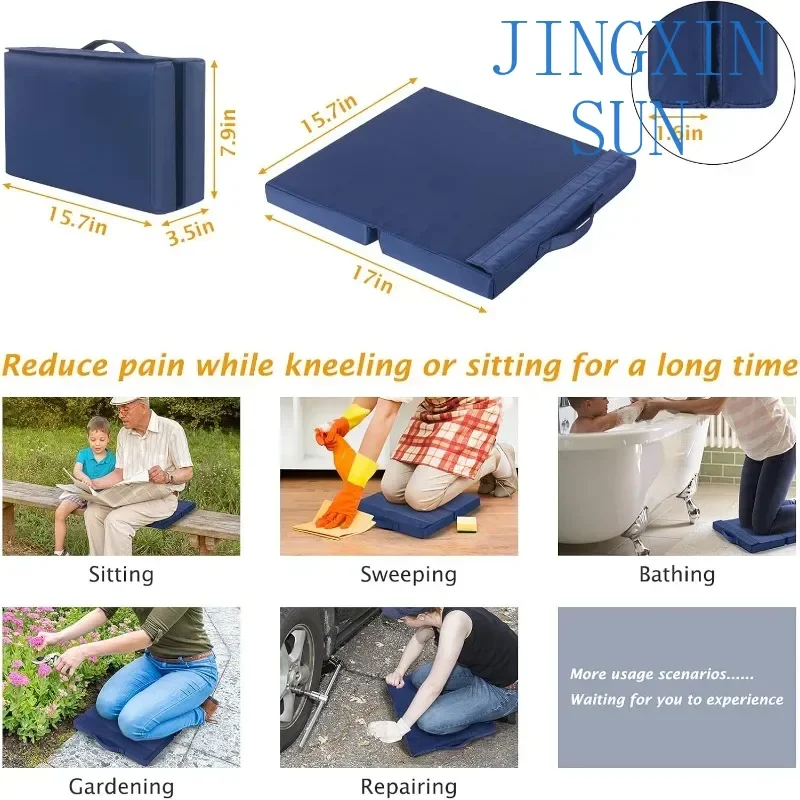 Upgraded Garden Bench with Thicker Wider Soft Detachable Kneeling Pad