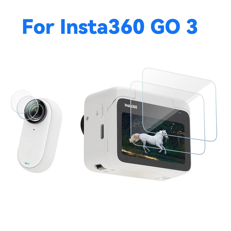 2PCS HD Tempered Glass Protective Film for Insta360 GO 3 Screen Protector For Insta 360 GO3 Camera Accessories