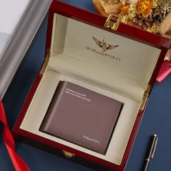 Large-capacity card holder men's leather anti-degaussing multi-card wallet long multi-function clutch WILLIAMPOLO