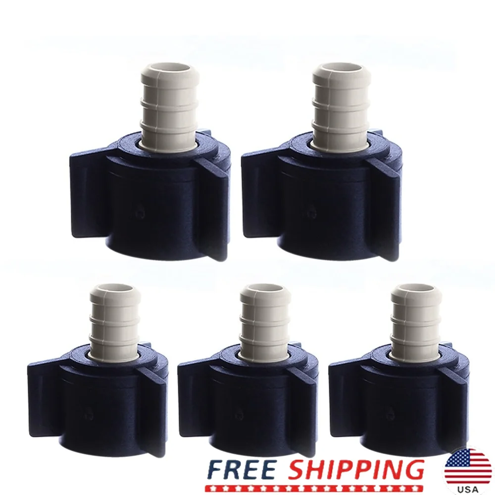 

5-12PPCA PEX Poly Alloy Swivel Adapter 1/2 Inch Barb FPT Pipe Fitting Pack of 5 Durable Leak-Free Joint High Performance