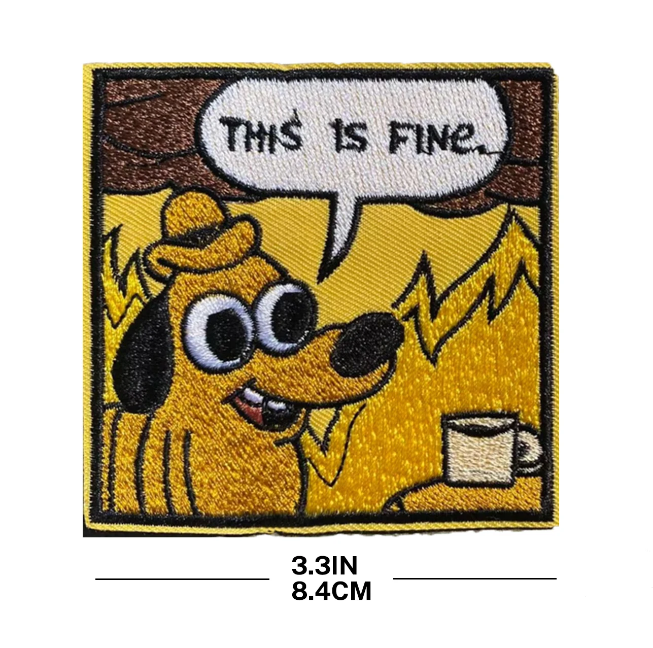 Parche termoadhesivo This Is Fine - Aplique bordado para manualidades - imagen 5