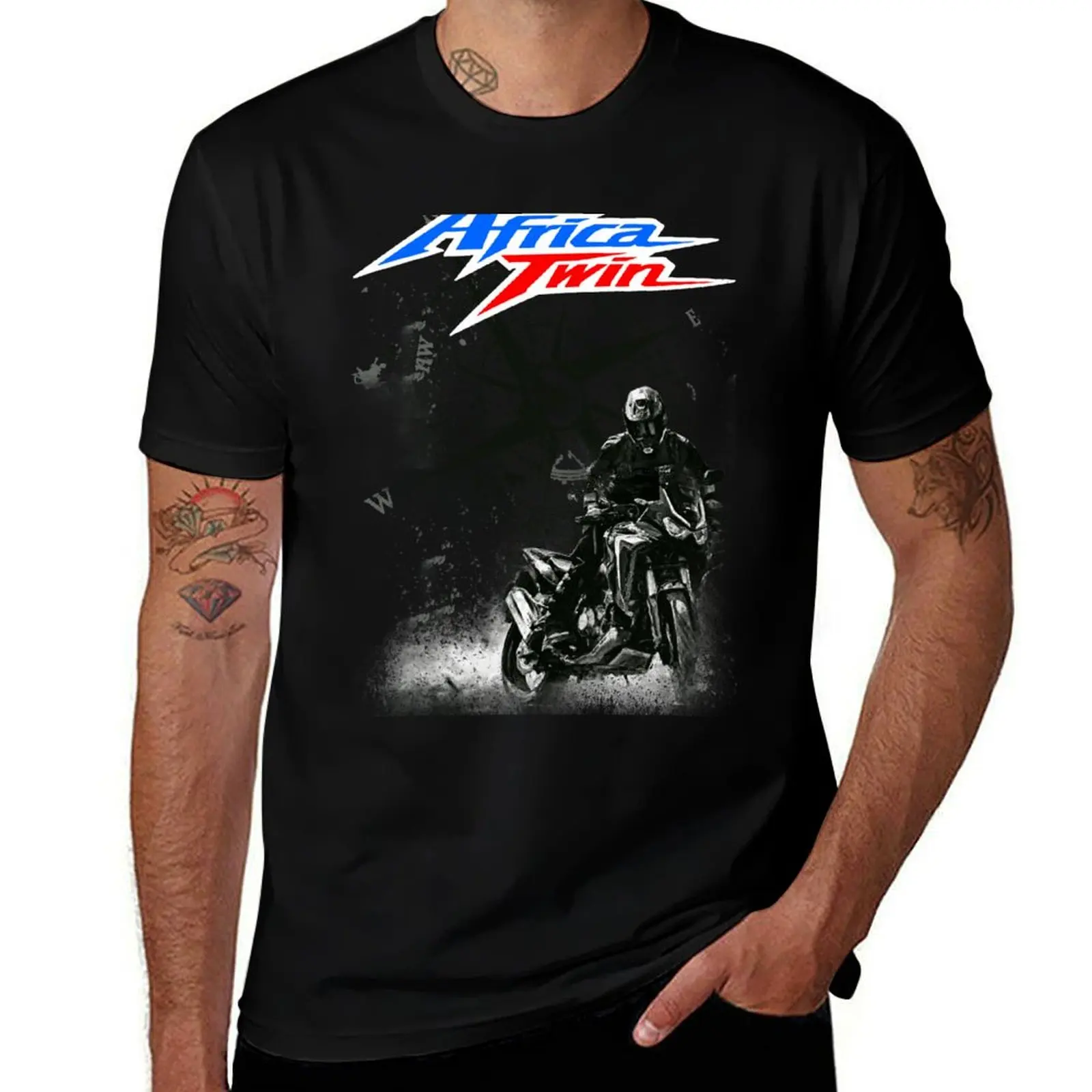 

Africa Twin CRF 1000l Dark Style T-Shirt man t shirt luxury t shirt for man 100 percent cotton g man t shirts for men T-Shirt