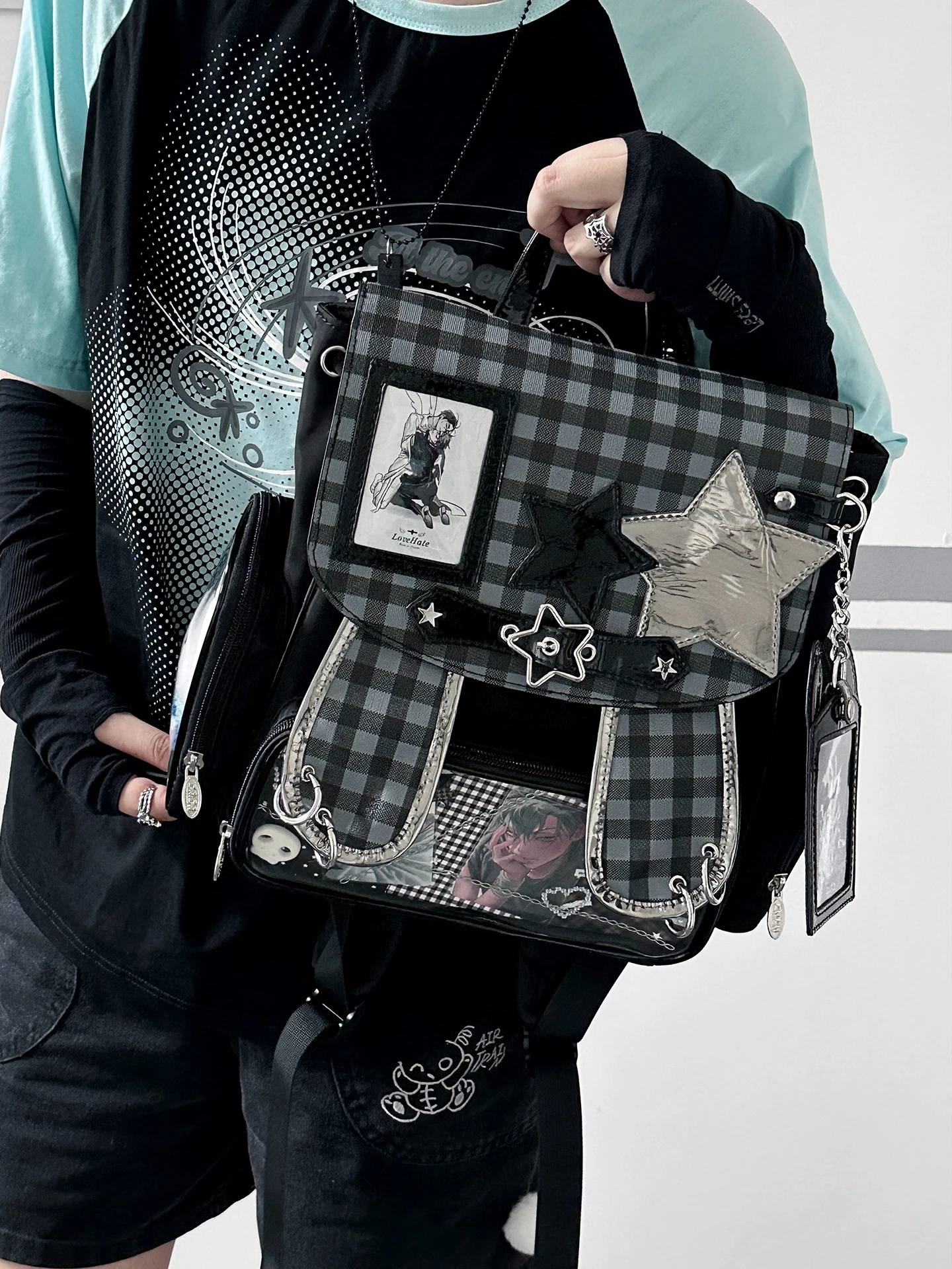 2D Japanese Original Lolita Cartoon Pain Bag Student Cute Doll Bag Small Capacity College Style Casual Sweet Cool Girl Backpack
