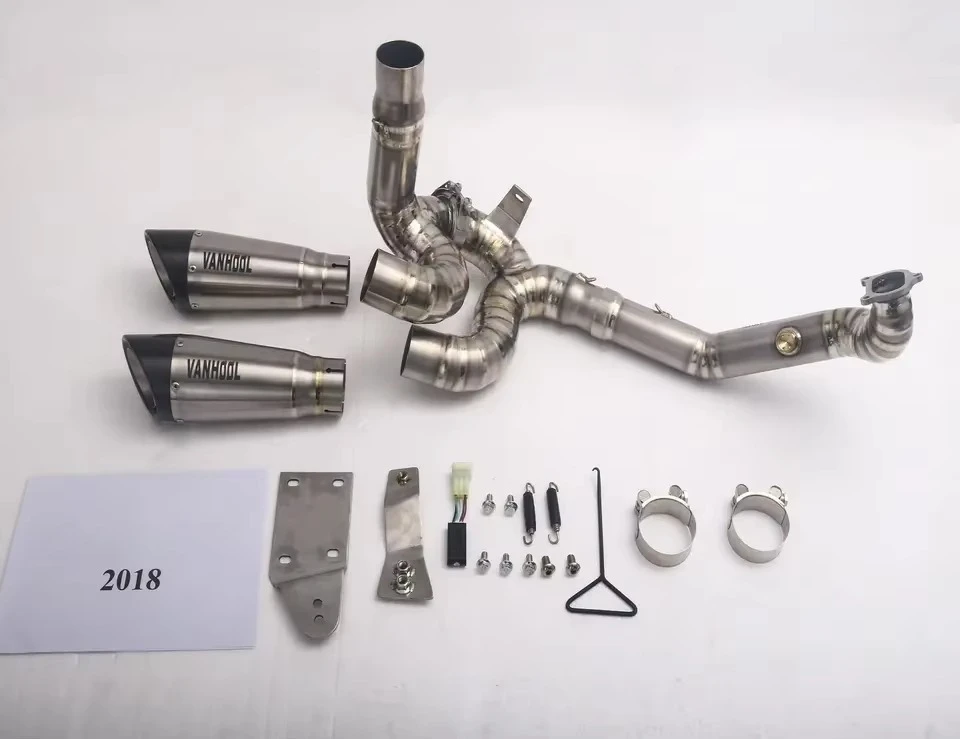 Universal Motorcycle Exhaust Pipe System for 1260cc  Bike, Stainless Steel Titanium Muffler, Aftermarket Racing Escape