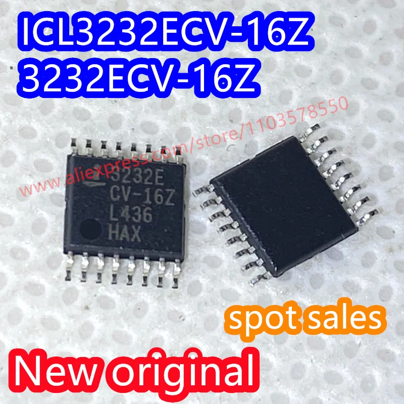 5PCS 100% New original ICL3232ECV-16Z 3232ECV-16Z 3232E interface IC chip package TSSOP16