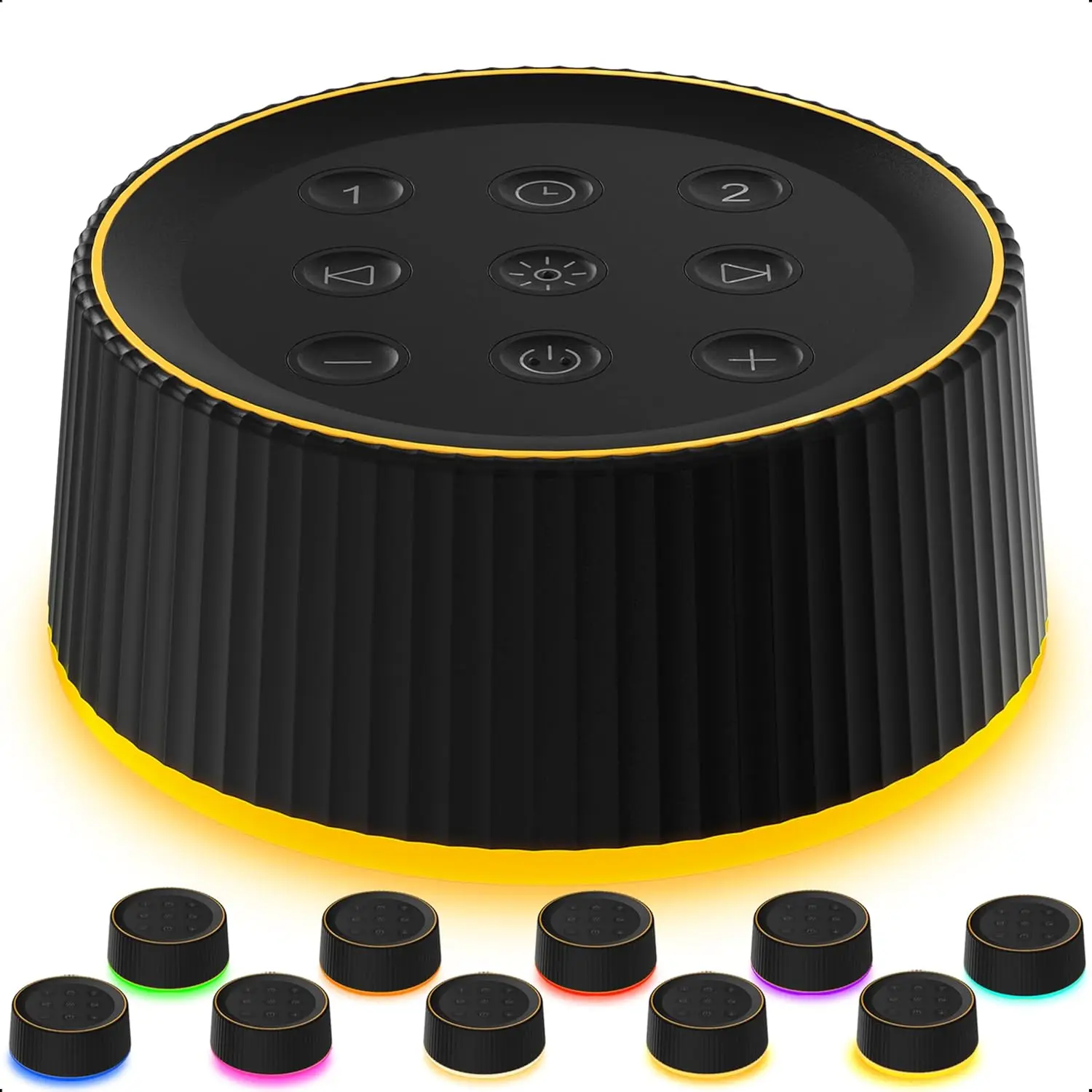 

White Noise Machine with 26 Sounds & 10 Colors Night Light for Sleep, Travel, Office