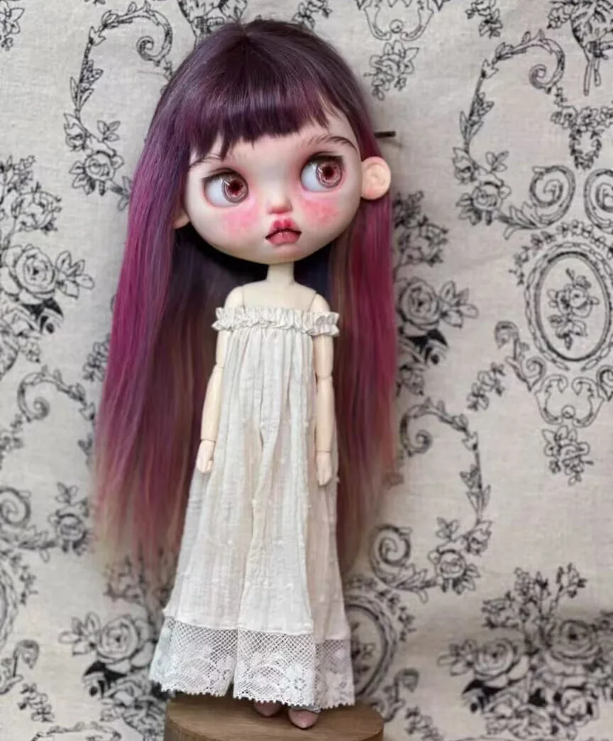 1PCS vintage elegant style 2025 Blythe/landoudou one-piece dress (Fit for Lulu,ymy24,Ob22,24,26,zone, Jenny)
