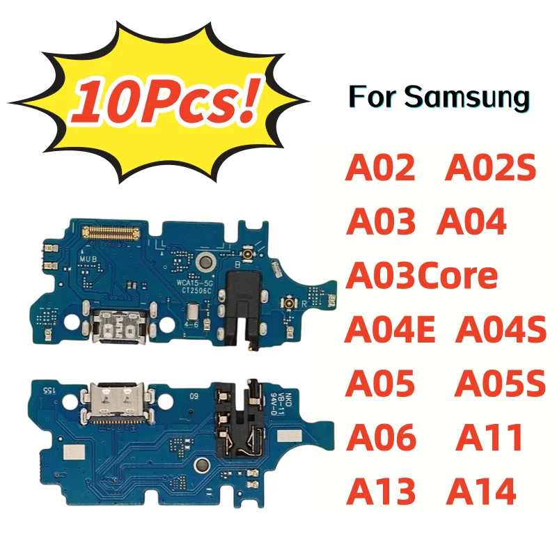 10Pcs,NEW For Samsung A02 S A03 Core A04 E S A05 S A06 A11 A13 A14 USB Charging Connector Micro Board Plug Port Dock Flex Cable