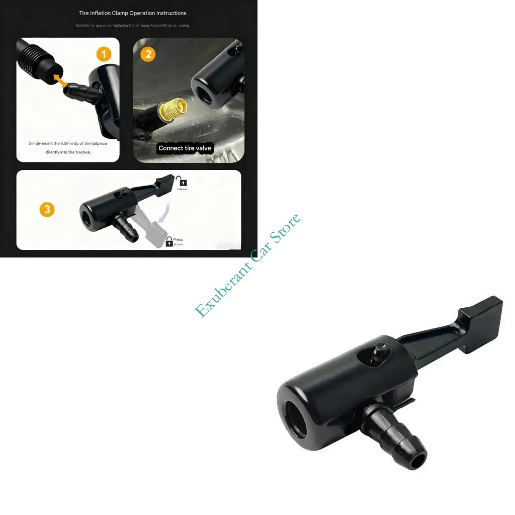 

H3CE Leak Proof Valves Nozzle Connector Leakproof Design Zinc Alloy Construction for Simple Tire Inflation on Various Vehicles