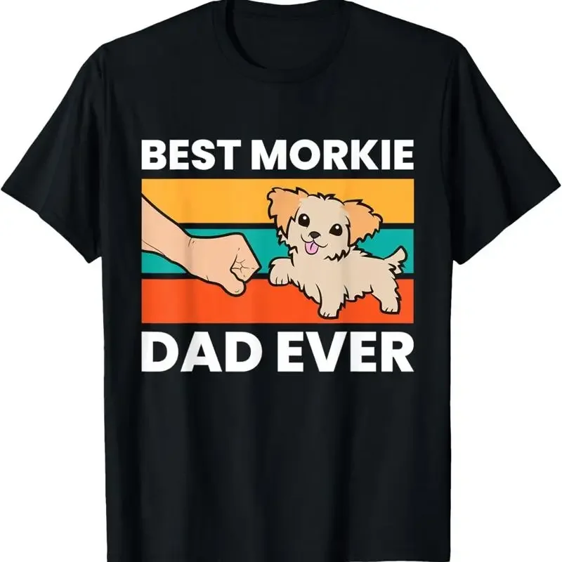 La mejor camiseta para perro mascota Morkie Dad Ever