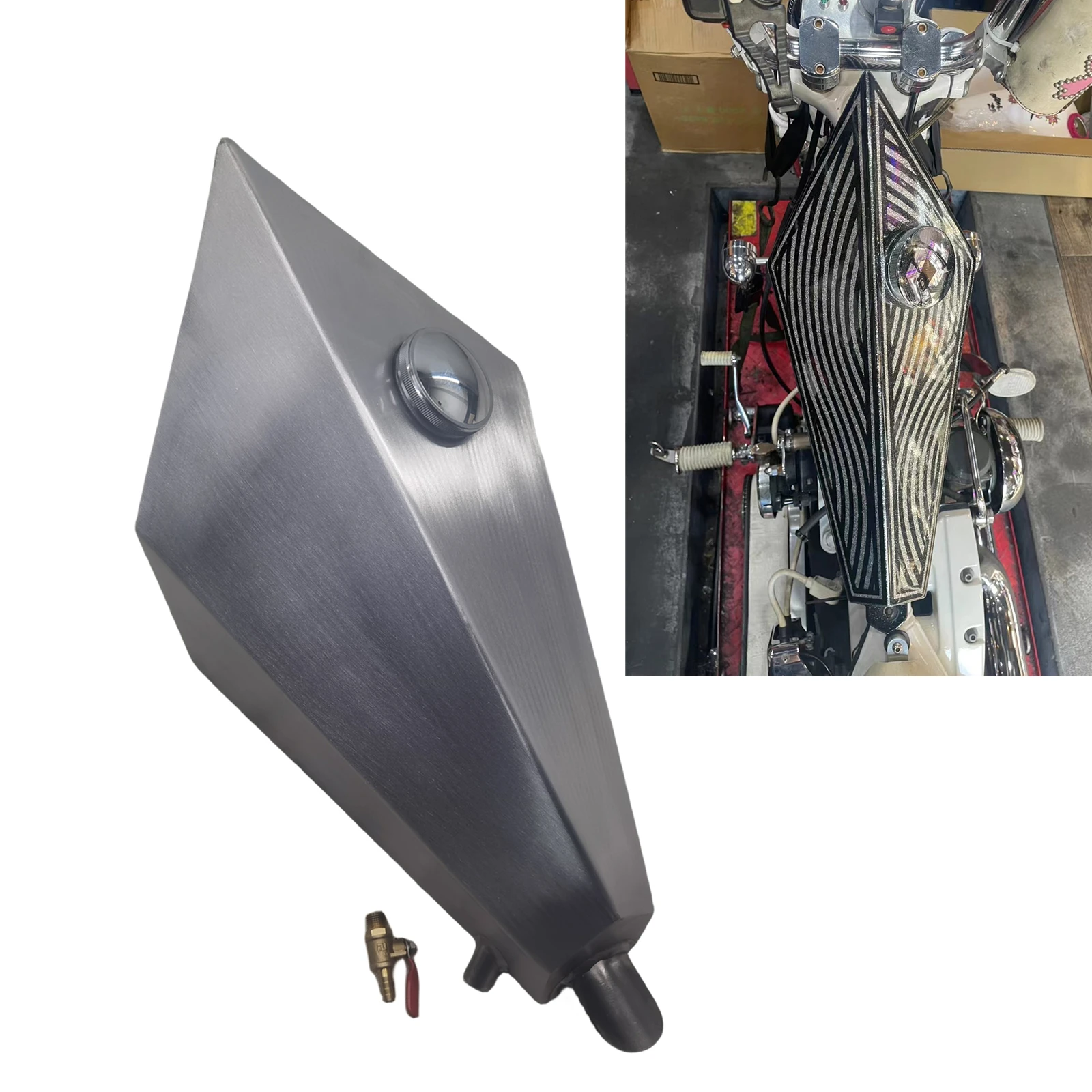 

12L Motorcycle Petrol Gas Fuel Tank For Motorcycle Universal - Triangle Modified Fuel Tank