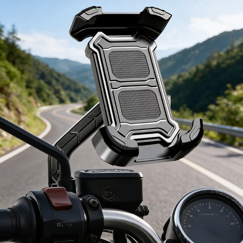 Motorcycle Phone Holder 360° Rotatable Bicycle Stand for iPhone Samsung Motorbike Scooter Bike Outdoor Riding Handlebar Mount