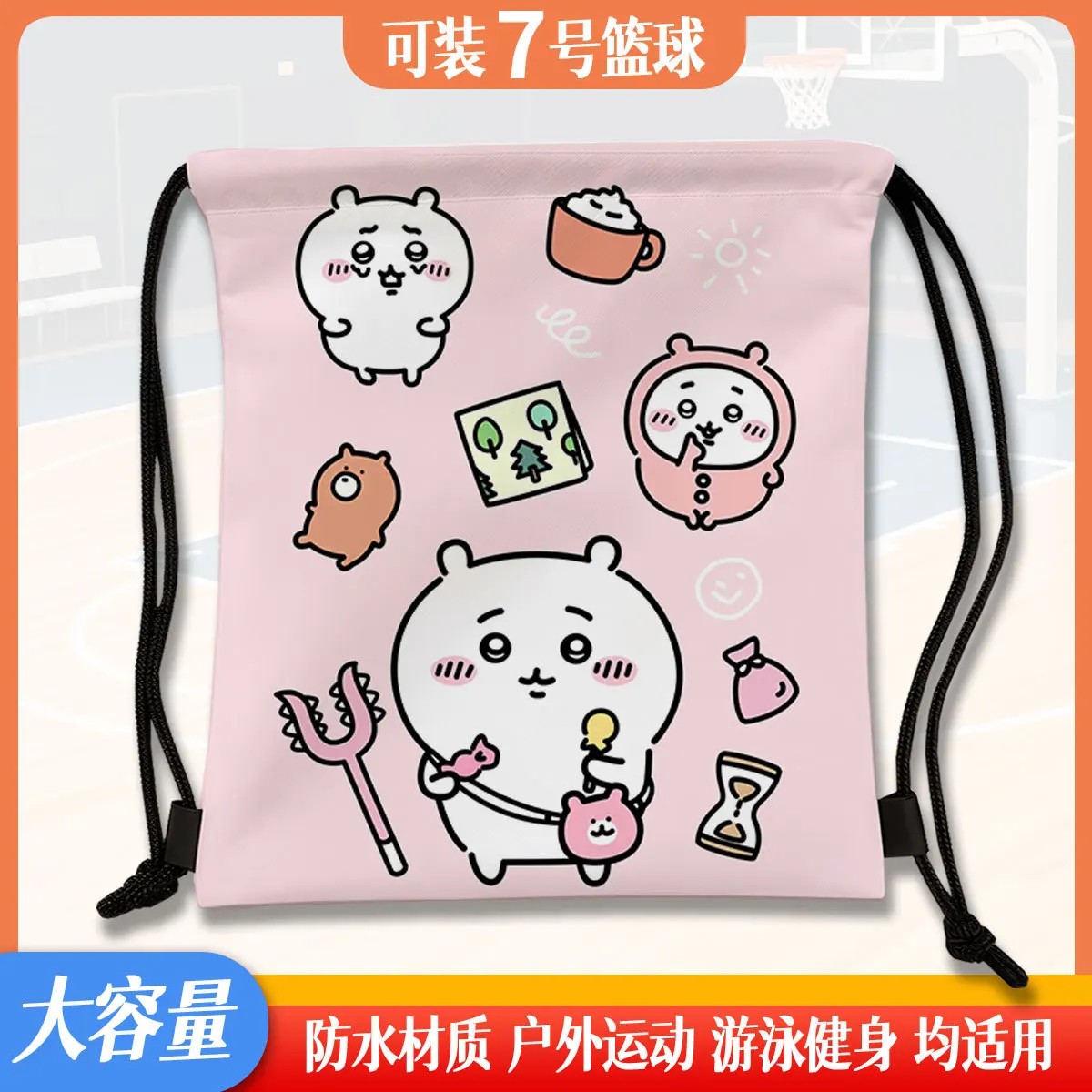 Anime Chiikawa Cute Canvas Handheld Lunch Bag Portable Hachiware Usagi Bags for Woman Kawaii Cartoon Lunch Box Hand Cup Bag
