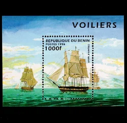 1Sheet New Benin Post Stamp 1996 Ancient Sailboat Souvenir Sheet Stamps MNH
