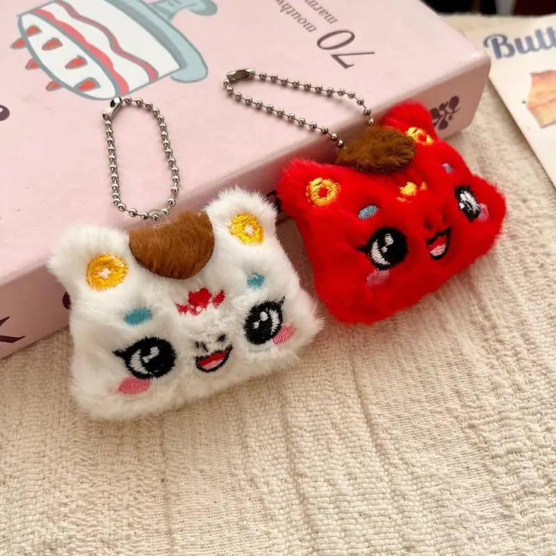 [GT] 1/2 Stuks Cartoon Pony Pluche Sleutelhanger Kawaii Jaar Van Het Paard Mascotte Hanger Rugzak Decoratie Accessoires Nieuwjaar Geschenken