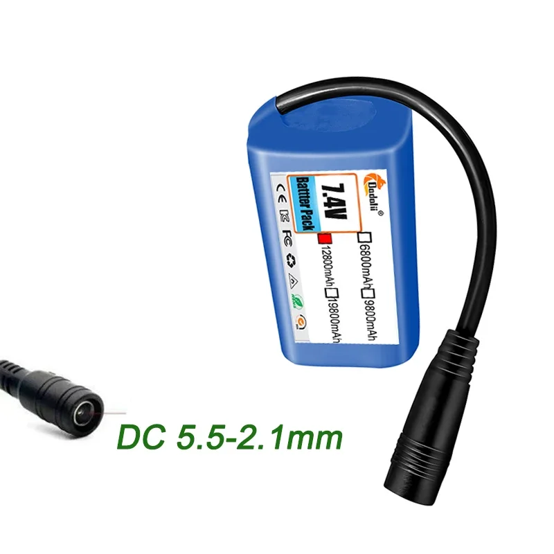 7.4V 2S2P 12800Mah بطارية ل V020 V900 2011-5 V007 C18 H18 V18 D18B FX88 التحكم عن بعد RC قارب طعم سمك أجزاء البطارية