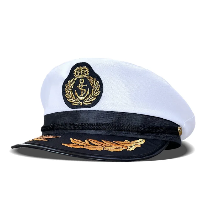 

Military Hat Army Peaked Flat-topped Military Cap Men flat-topped Retro Officer General Wheat Ear Adult 8M255