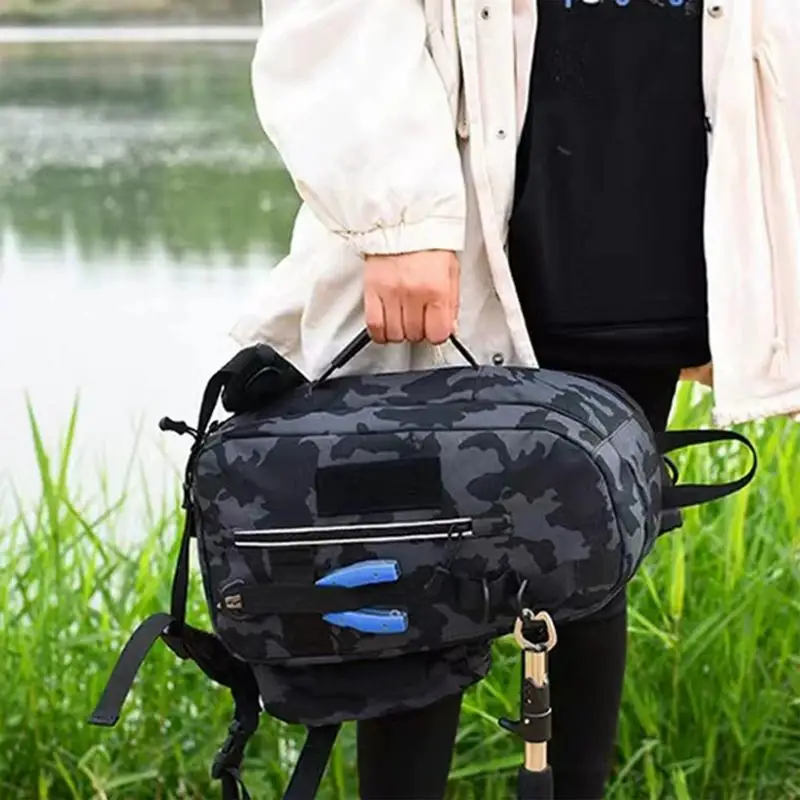 

Fishing Single Crossbody Shoulder Bag Fly Fishing Waist Backpack Adjustable Tackle Storage Chest Pack For Fishing Accessories