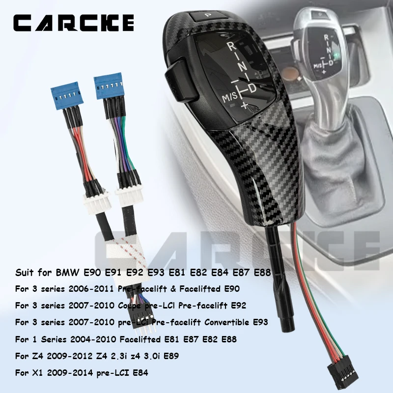 Picture 4: E63 E90 Gear Shift Knob Car LED Lever Handle For BMW E87 E88 E90 E91 E92 E93 Automatic Transmission Shifter Knob Head Replace