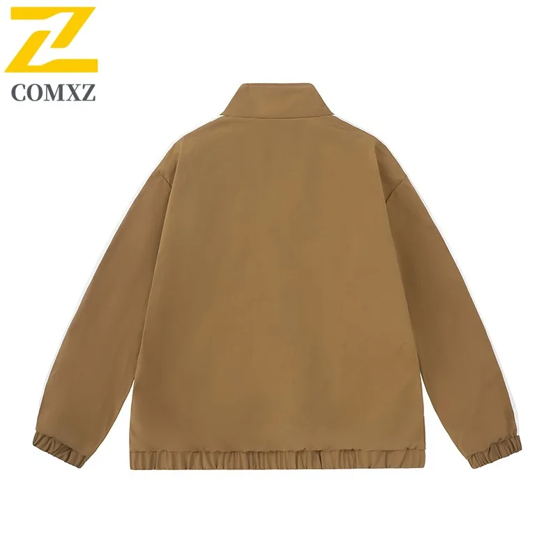 سترة COMXZ للرجال بياقة واقفة مقاومة للرياح ومقاومة للماء ملابس خروج كلاسيكية خفيفة الوزن معطف خارجي ربيعي كاجوال موضة قابلة للتنفس #2