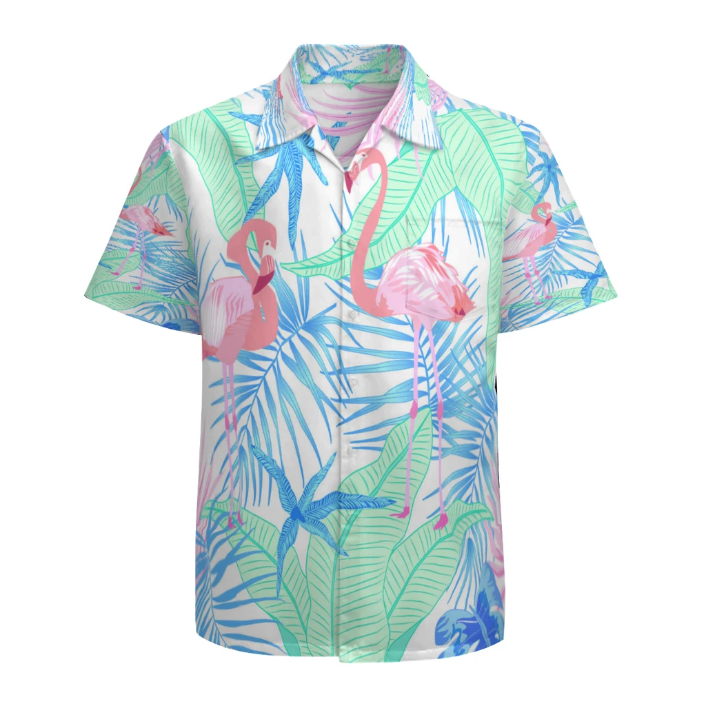 

Men's Hawaiian Shirt Short Sleeve Casual Button Down Floral Printed Beach Shirts with Pocket Quick Dry Breathable