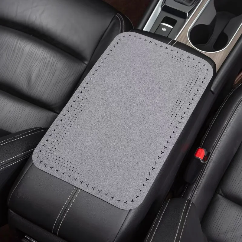 Car armrest box mat, center armrest box protective cover, men's and women's universal suede elbow comfort pad