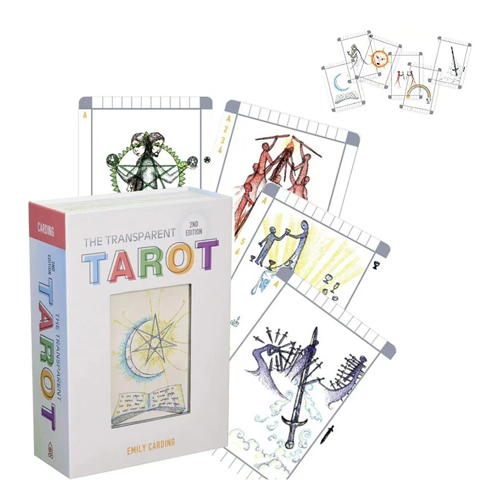 

‌ Прозрачные карты Таро, инструмент для гадания, коллекционная многослойная колода, уникальный дизайн для духовых считывателей и современных коллекционеров